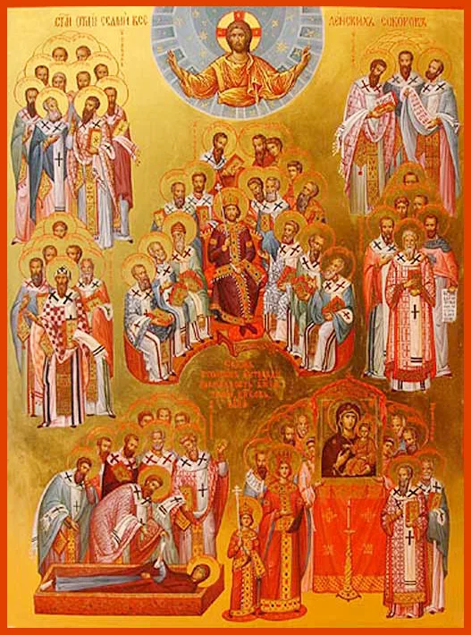 Икона: Память святых отцов семи Вселенских Соборов