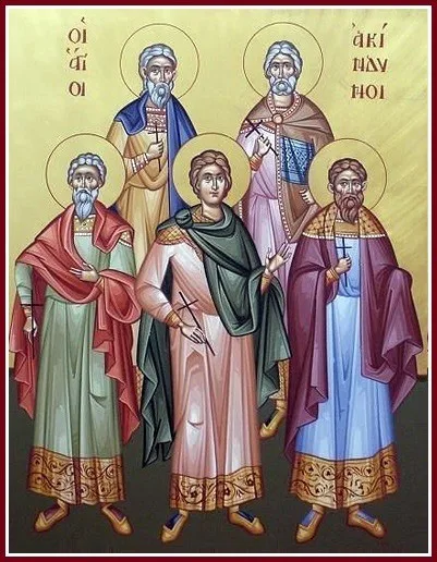 Икона: Мученики Акиндин, Пигасий, Аффоний, Елпидифор, Анемподист Персидские и иже с ними